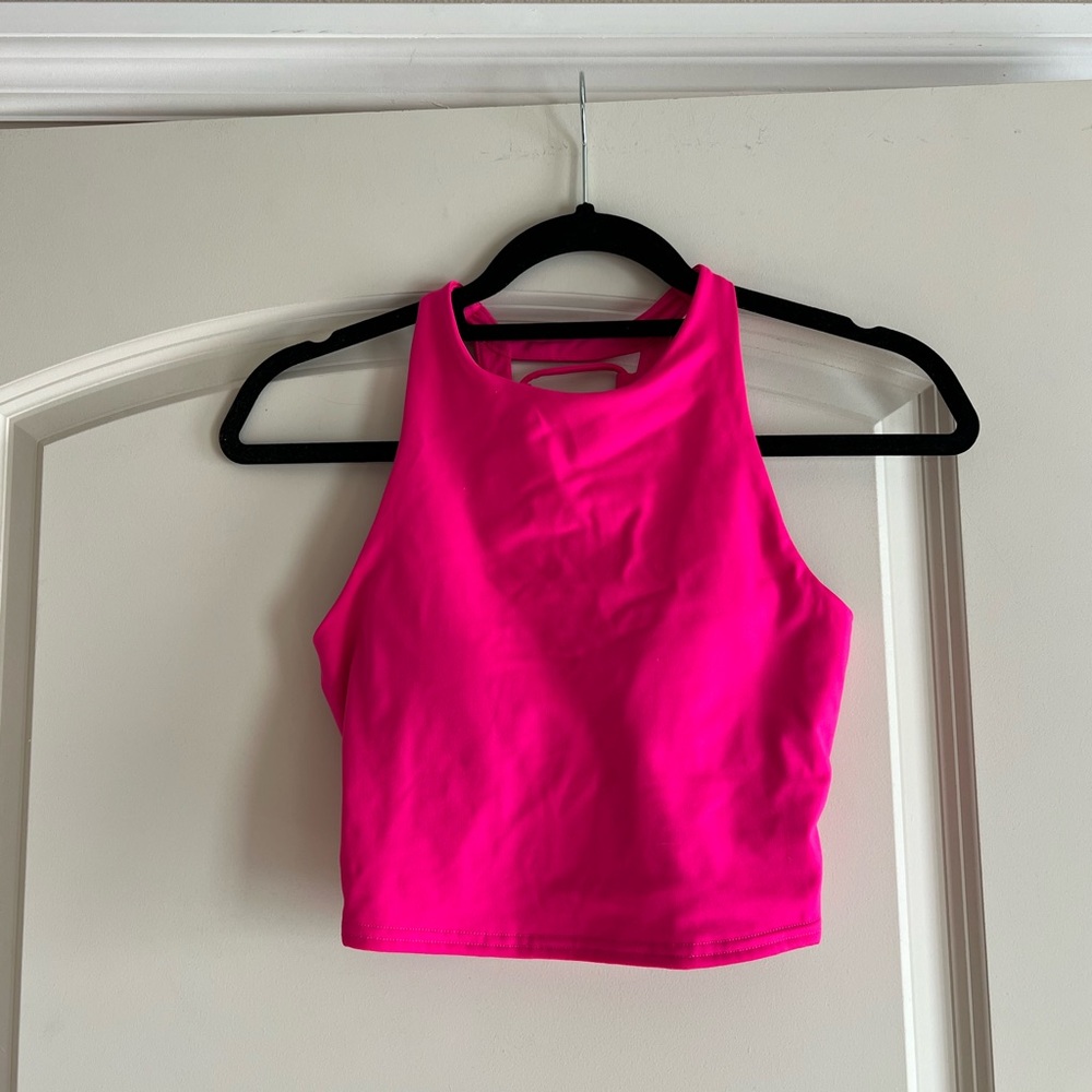 Alo Yoga High Neck Open Back Top